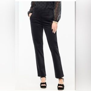 NWT J Crew factory Kallie black velvet pants size 14